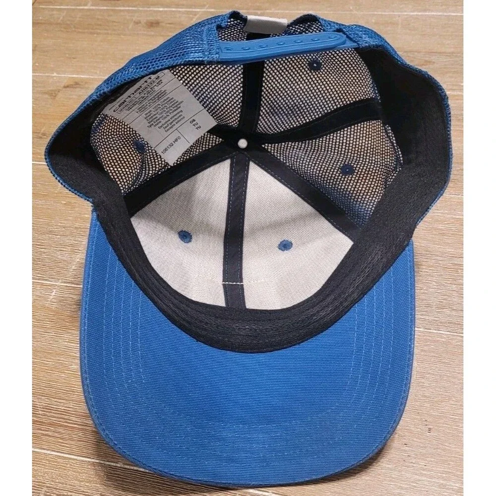 CARHARTT Retro Logo C Patch Blue Snapback Canvas Mesh Cap AH6132-M One Size